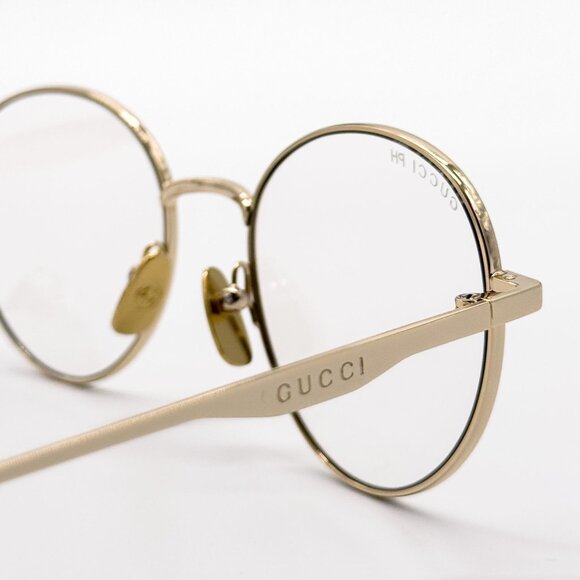 NEW GUCCI GG0337S 001 SUNGLASSES UNISEX GOLD EYEWEAR - Picture 9 of 14